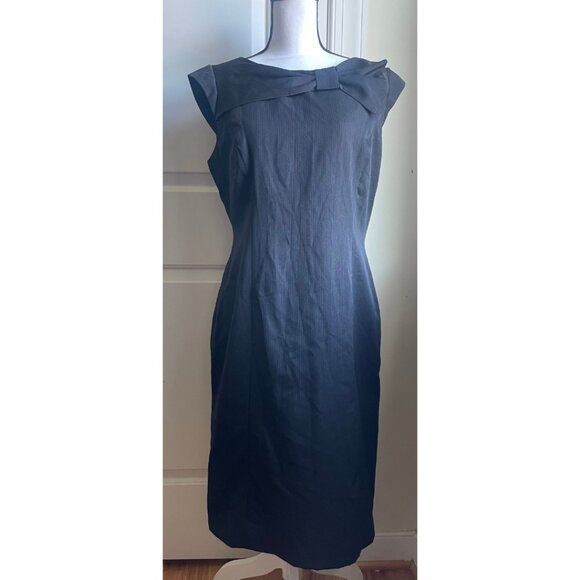 Studio I Charcoal Pinstripe Dress - Picture 1 of 8